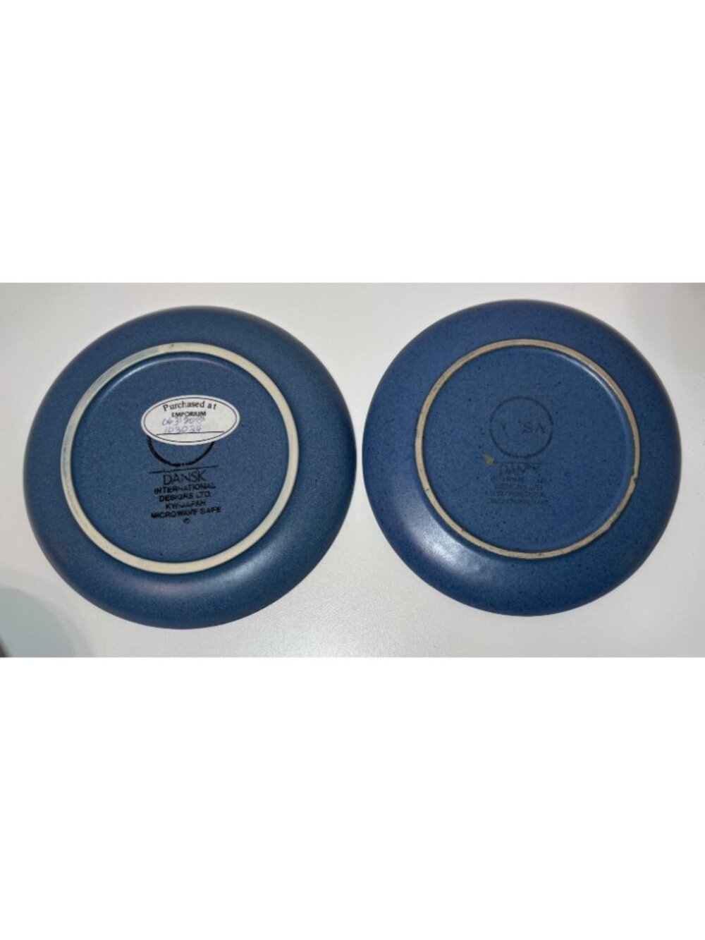 Dansk Mesa Sky Blue Set of 2 Coffee Tea Cup with Saucers - Picture 6 of 7